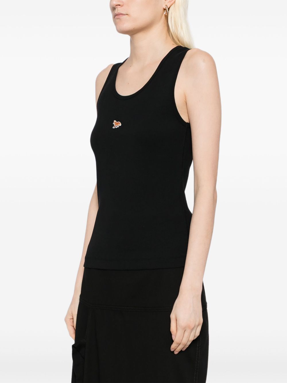 MAISON KITSUNÉ Women's Mini Cotton Tank Top with Rounded Collar