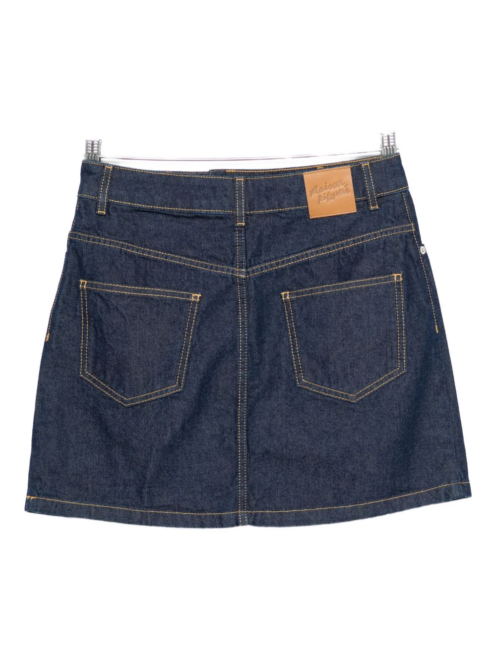 MAISON KITSUNÉ Classic Denim Mini Skirt with Button Fly