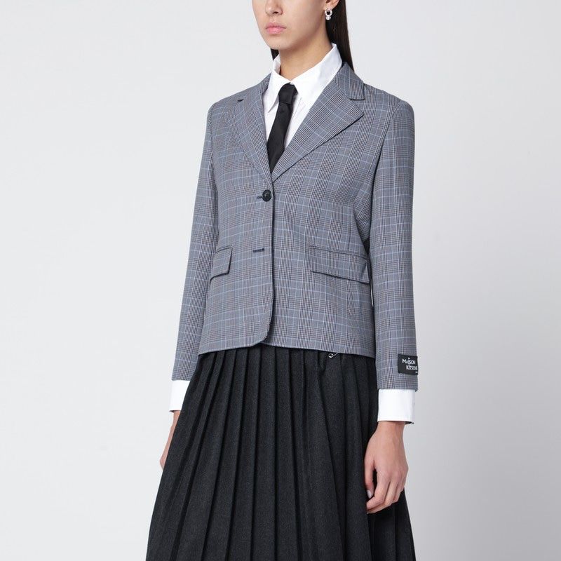 MAISON KITSUNÉ Checkered Design Single-Breasted Blazer for Women