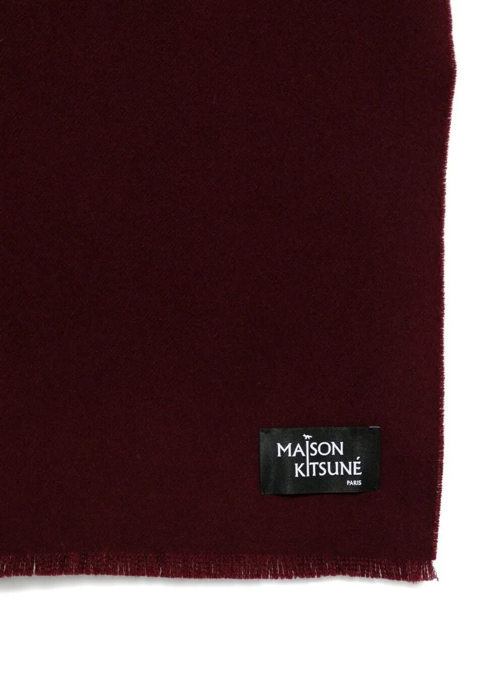 MAISON KITSUNÉ Wool Fringed Scarf 200 x 50 CM