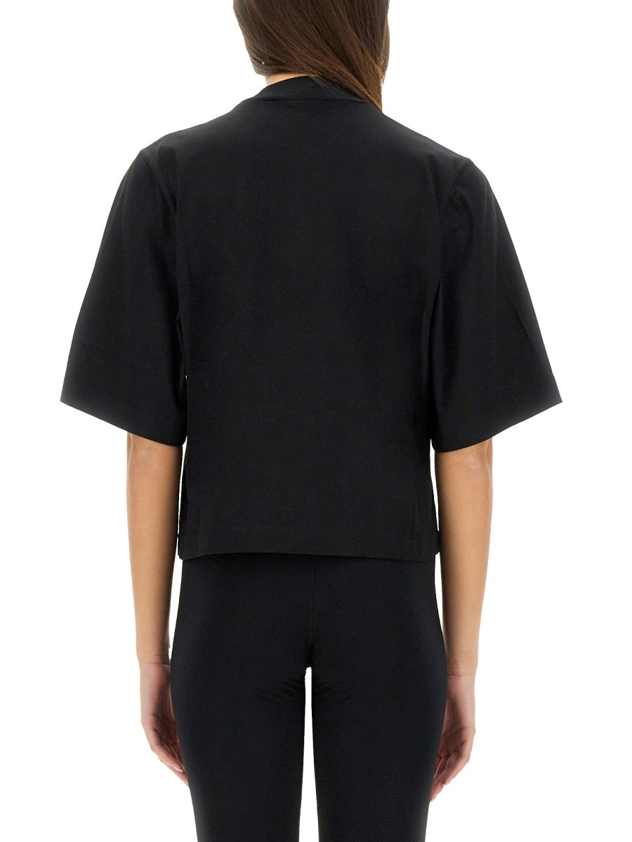 PALM ANGELS Cropped Logo T-Shirt for Women - Size S