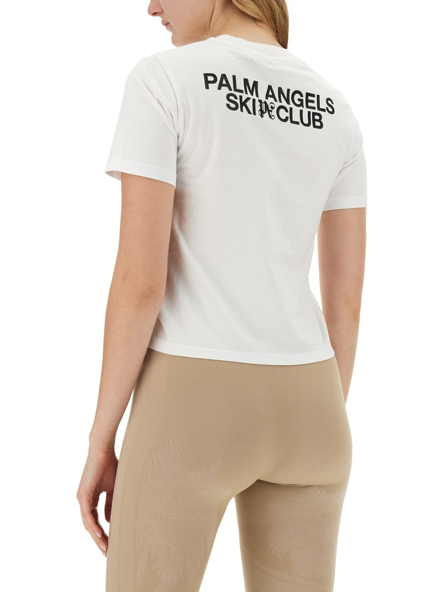 PALM ANGELS Slim Fit Ski Club T-Shirt - Women's Size S