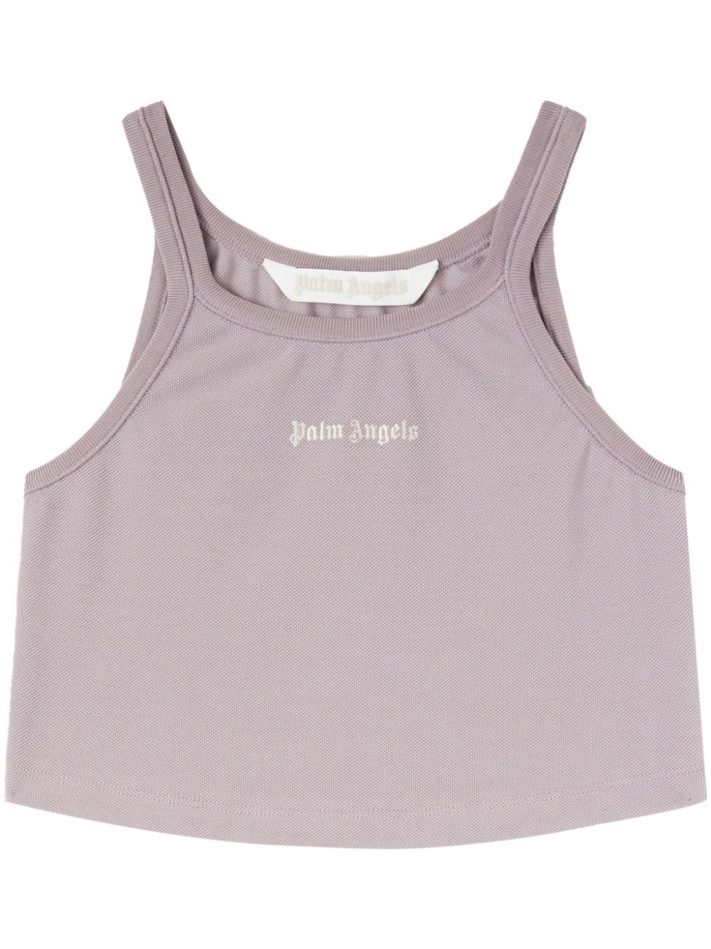 PALM ANGELS Sleeveless Logo Crop Top - Women's Mini