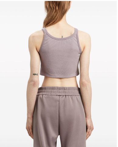 PALM ANGELS Sleeveless Logo Crop Top - Women's Mini