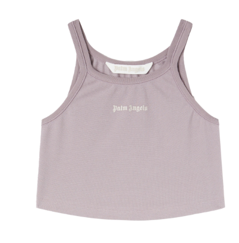 PALM ANGELS Sleeveless Logo Crop Top - Women's Mini