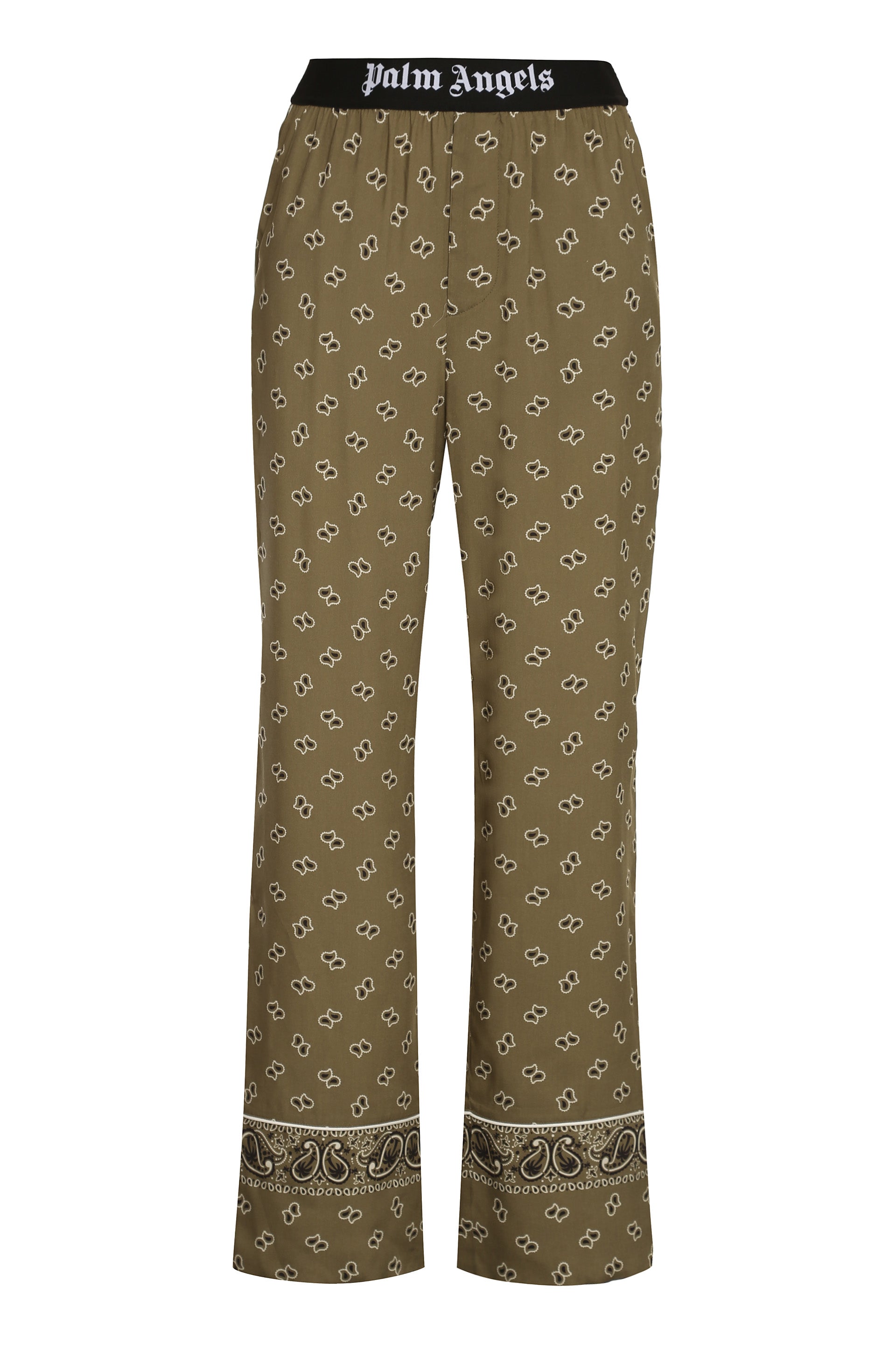 PALM ANGELS Viscose Trousers with Paisley Motif for Women