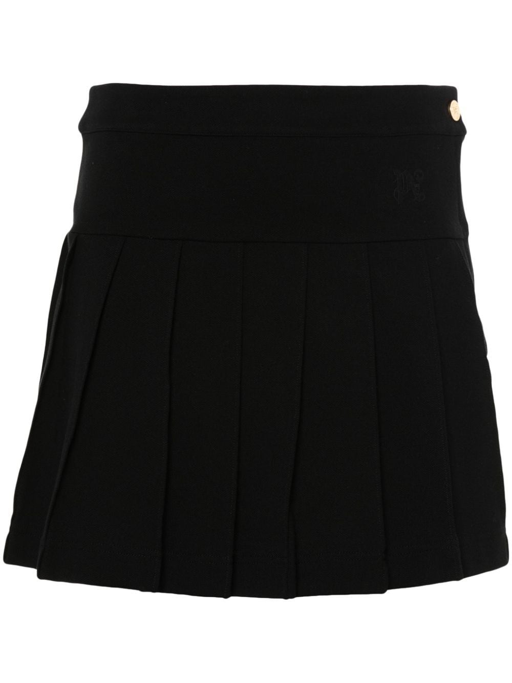 PALM ANGELS Monogram Pleated Mini Skirt