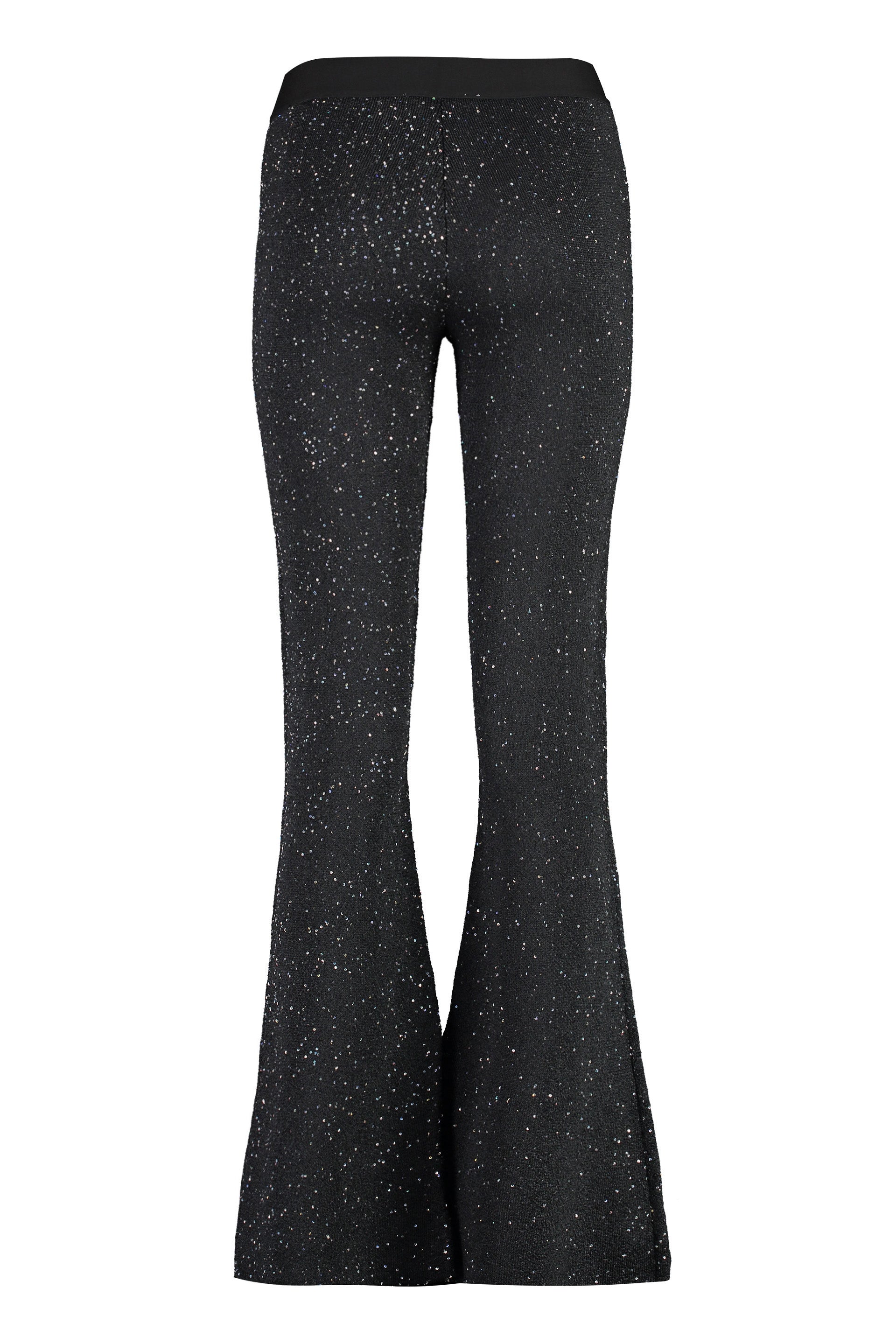 PALM ANGELS Knit Trousers with Sequin Embellishments