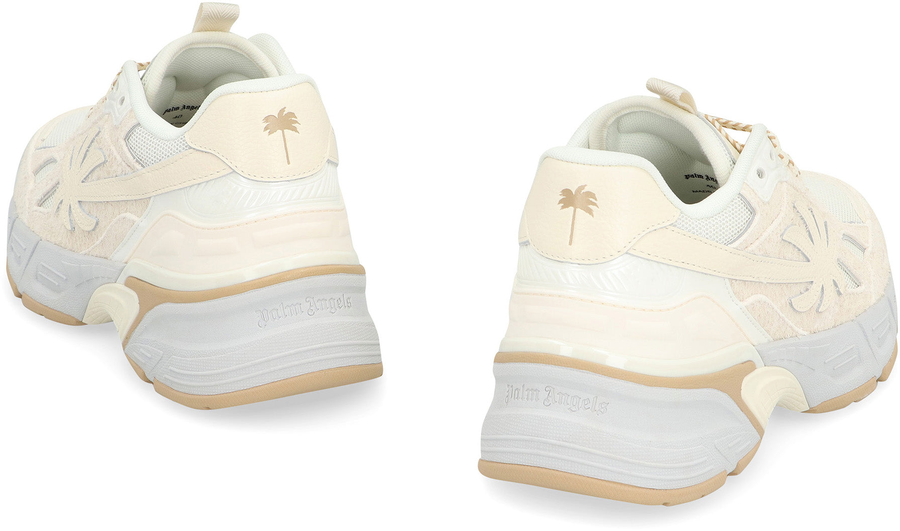 PALM ANGELS Low-Top Leather and Fabric Sneakers