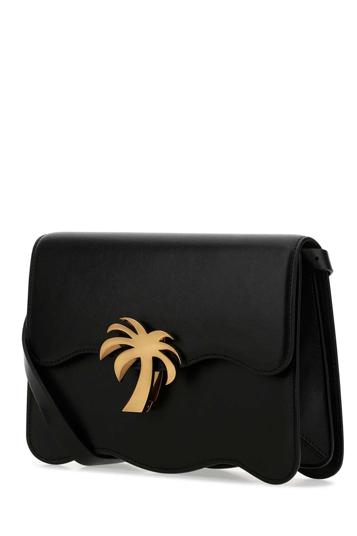 PALM ANGELS Mini Leather Palm Beach Crossbody Handbag