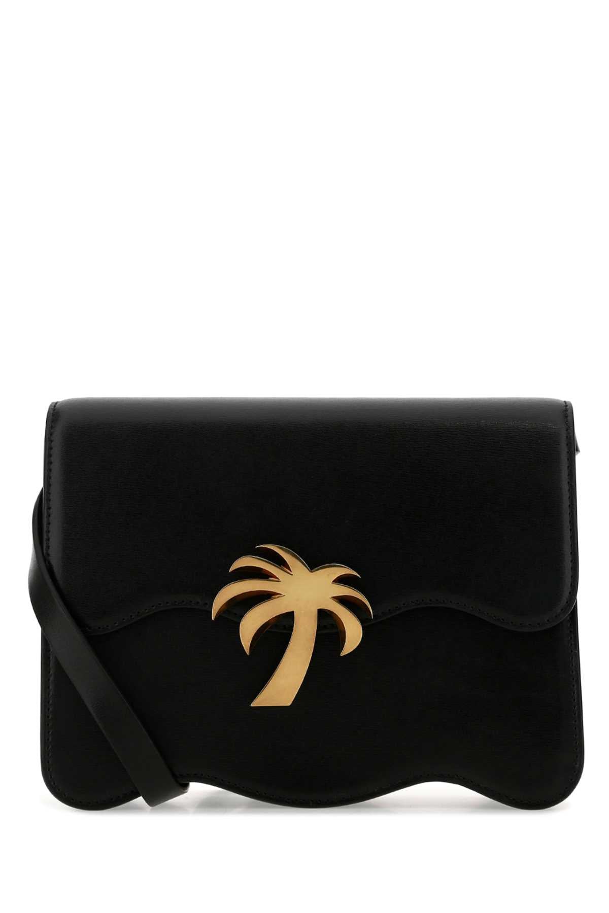 PALM ANGELS Mini Leather Palm Beach Crossbody Handbag