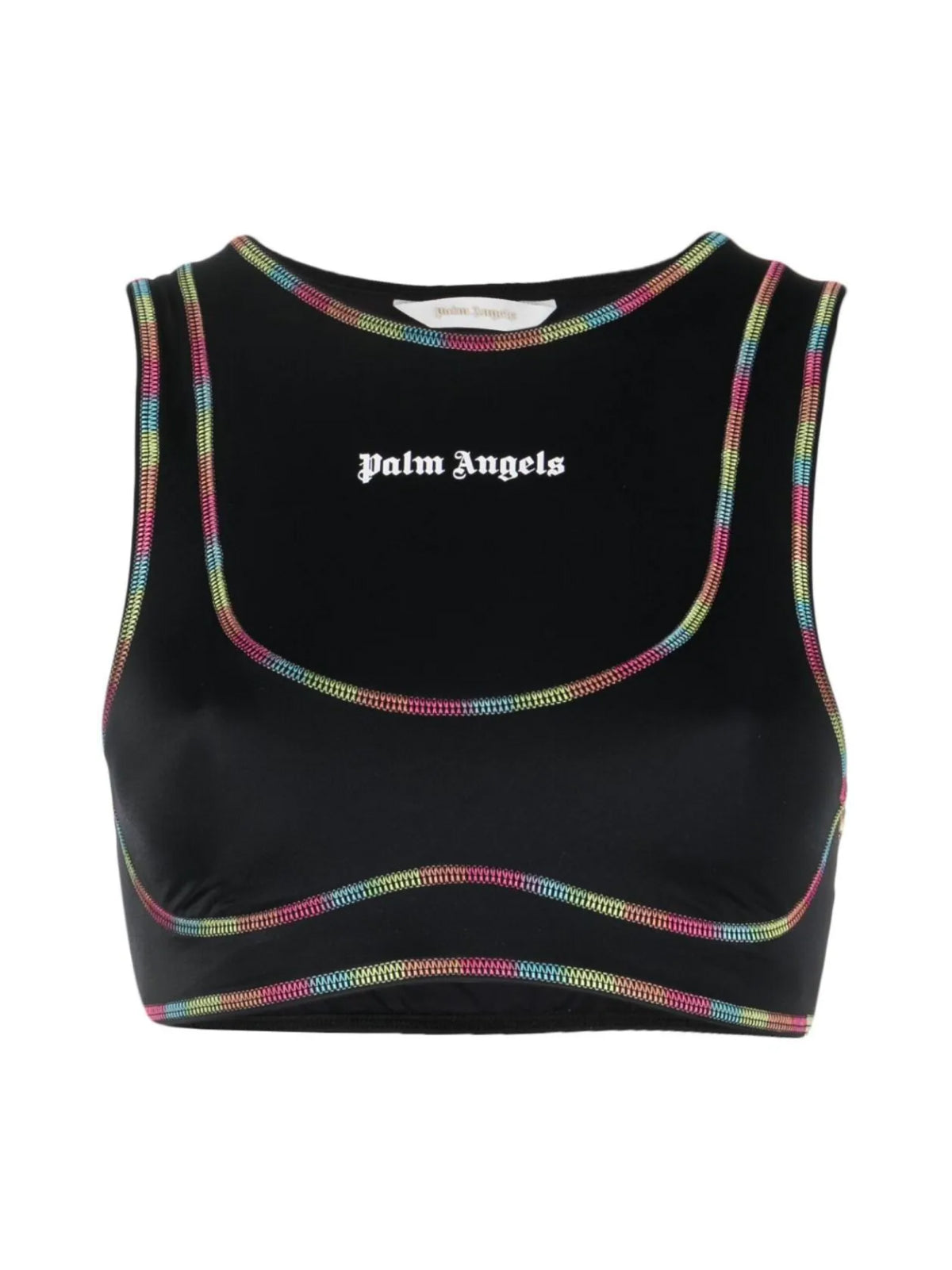 PALM ANGELS Rainbow Miami Logo Sleeveless Training Top