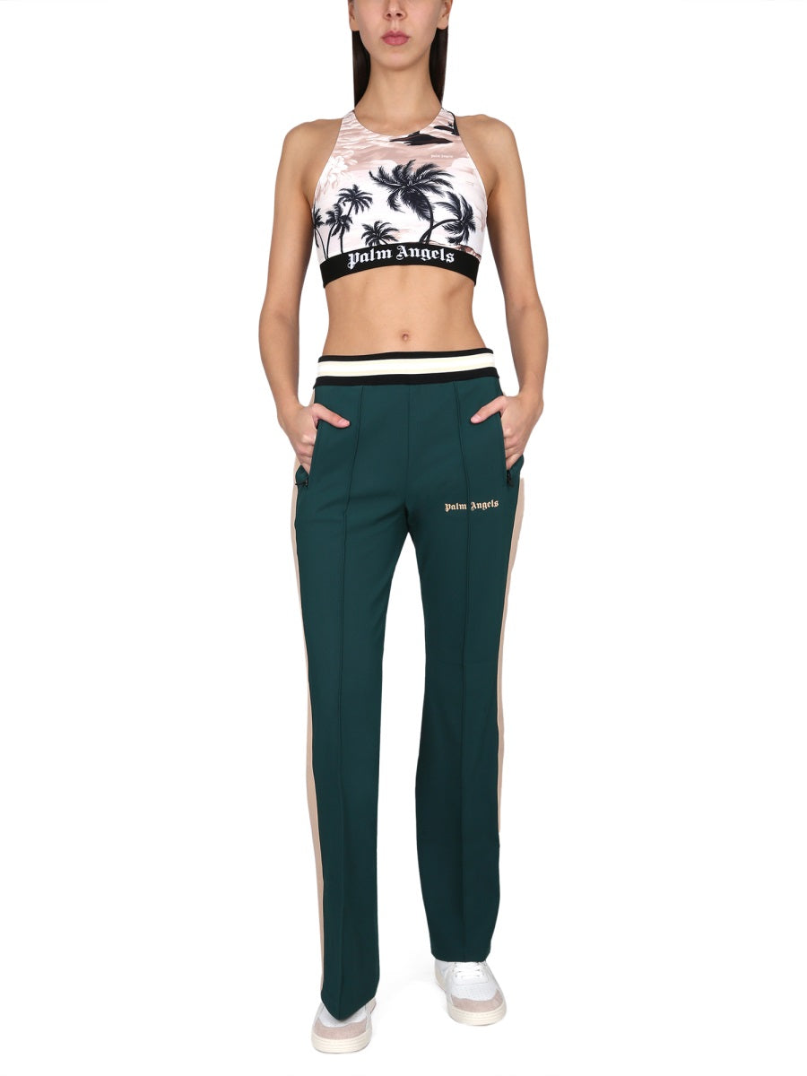 PALM ANGELS Sporty Women's Top with Logo Waistband
