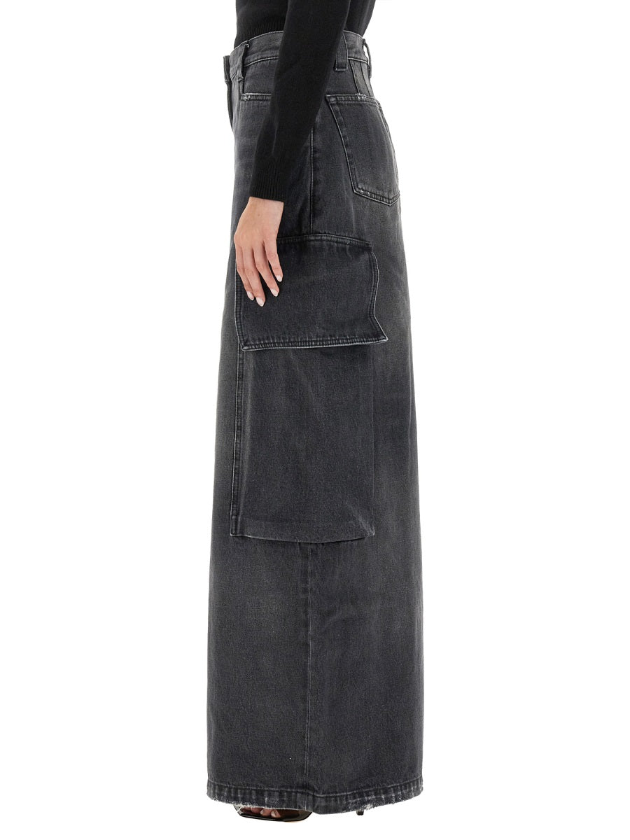 PALM ANGELS Oversized Women's Wide Parachute Jeans - Size 27