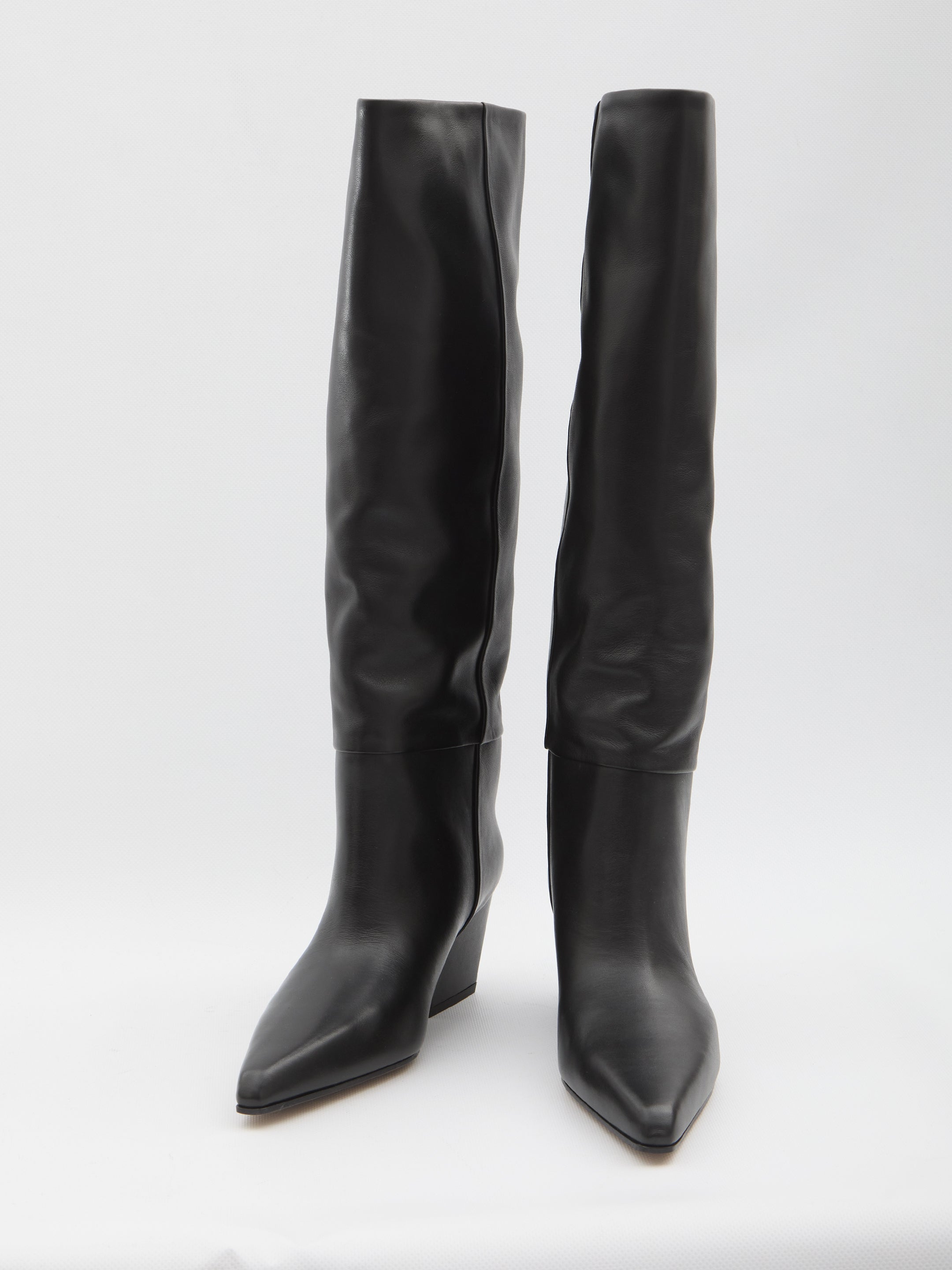 PARIS TEXAS Knee-High Tube Boots with Texan Heel