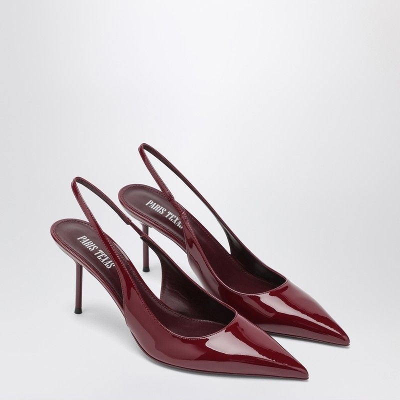 PARIS TEXAS Elegant Slingback Pumps with Medium Thin Heel