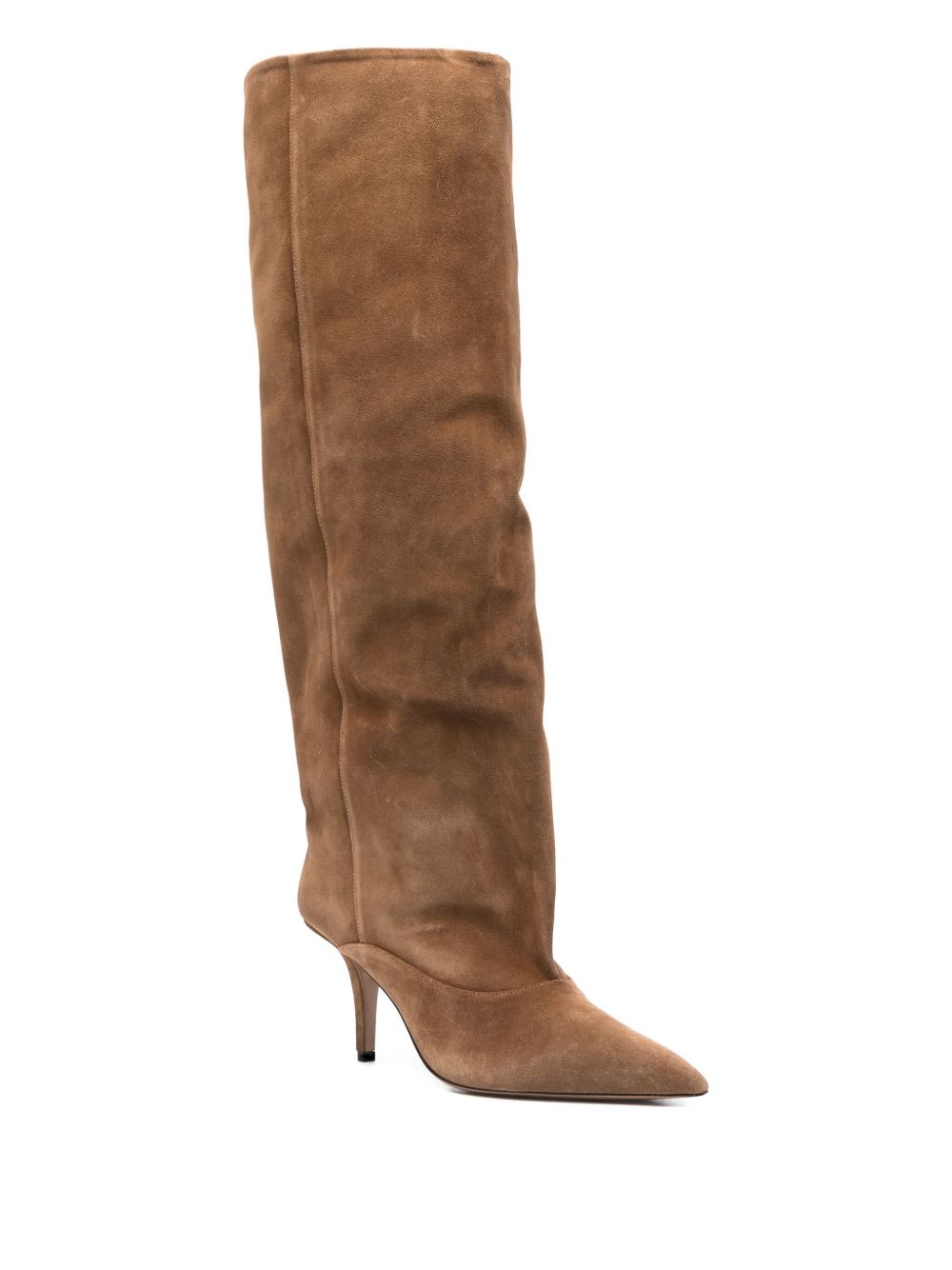 PARIS TEXAS Slouchy Pointed Toe Leather Boots for Women