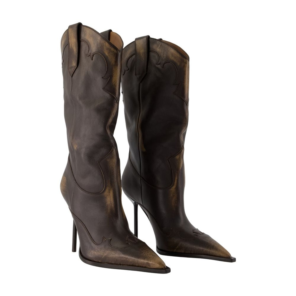 PARIS TEXAS Lidia Western Embroidered 105 Boots