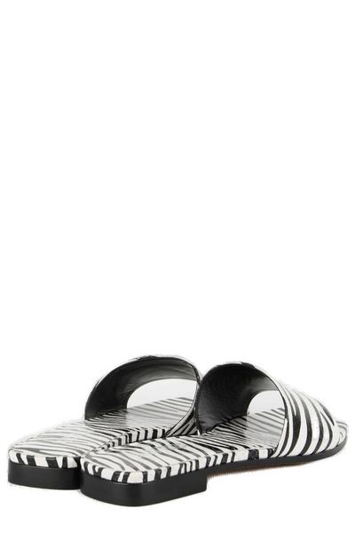 PARIS TEXAS Zebra-Print Flat Sandals (1.5 cm Heel)