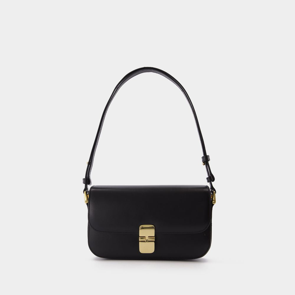 A.P.C. Grace Mini Leather Crossbody Handbag - 24 CM x 13 CM