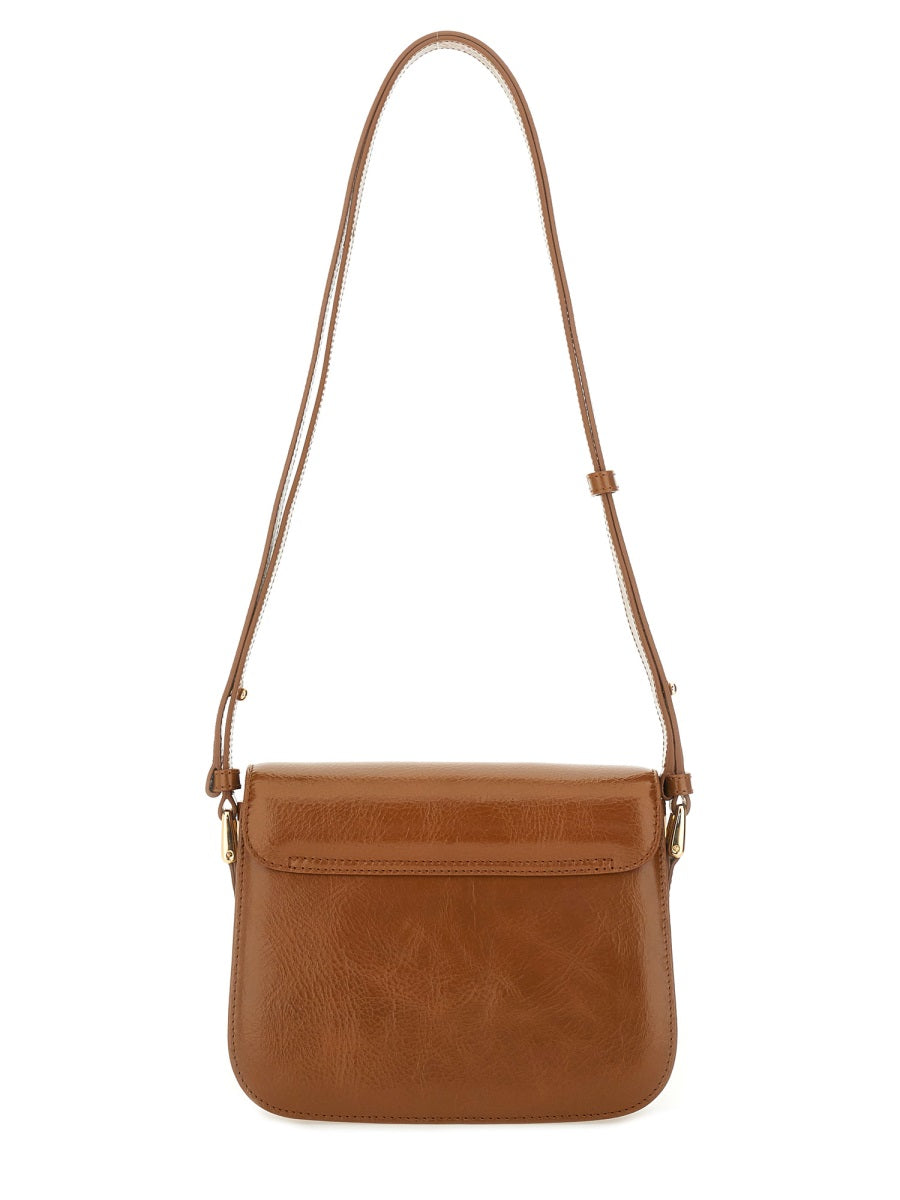A.P.C. Mini Crumpled Leather Shoulder Handbag