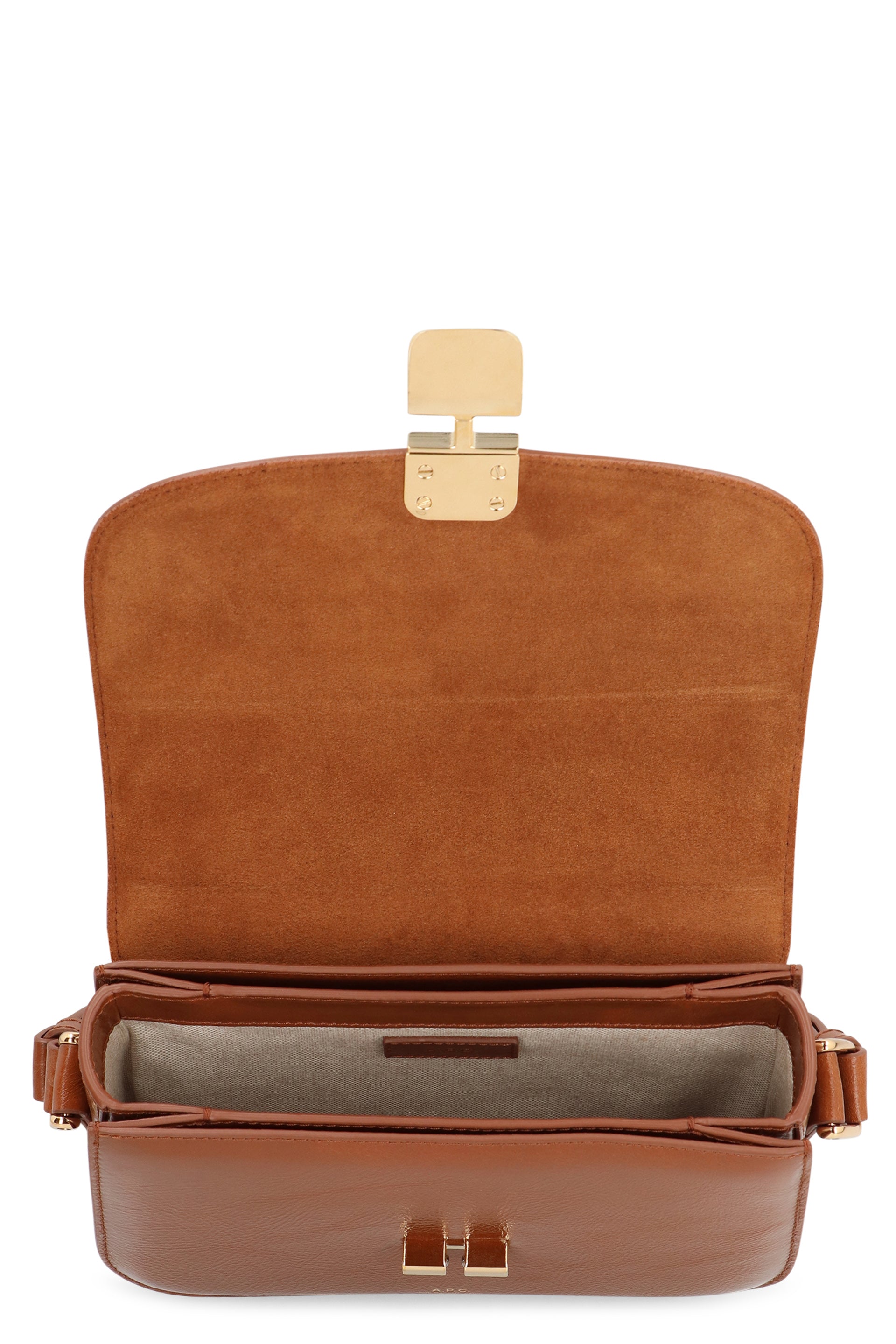 A.P.C. Mini Crumpled Leather Shoulder Handbag