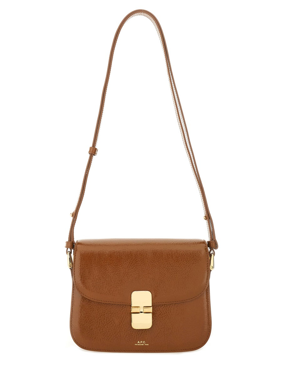 A.P.C. Mini Crumpled Leather Shoulder Handbag