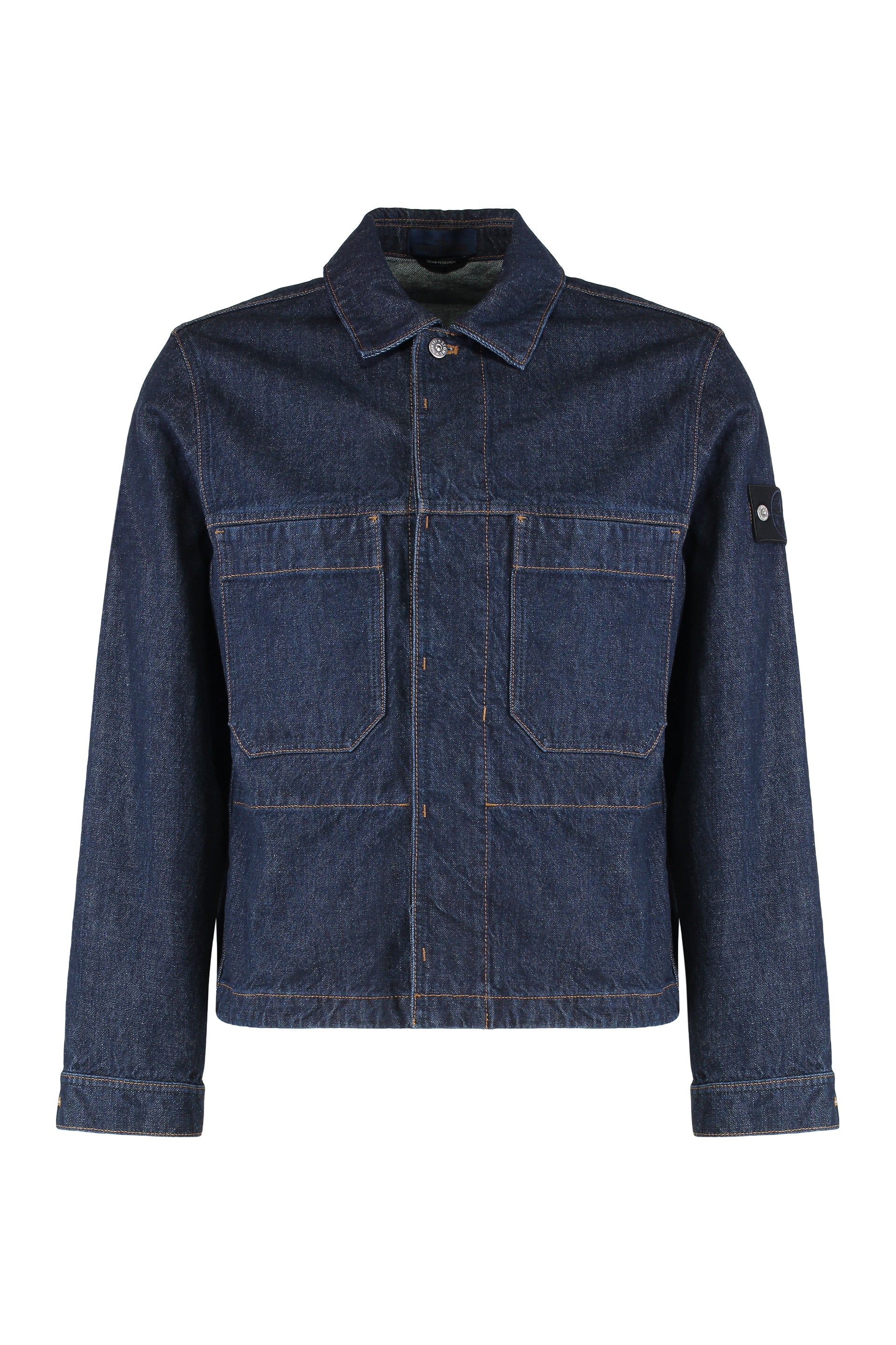 STONE ISLAND Coach Jacket in Organic Indigo-Dyed Cotton