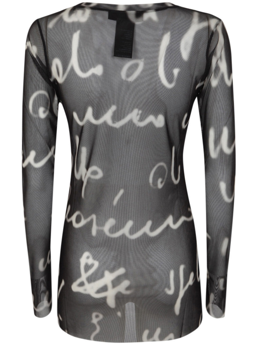 MARIA CALDERARA Printed Tulle Sweater
