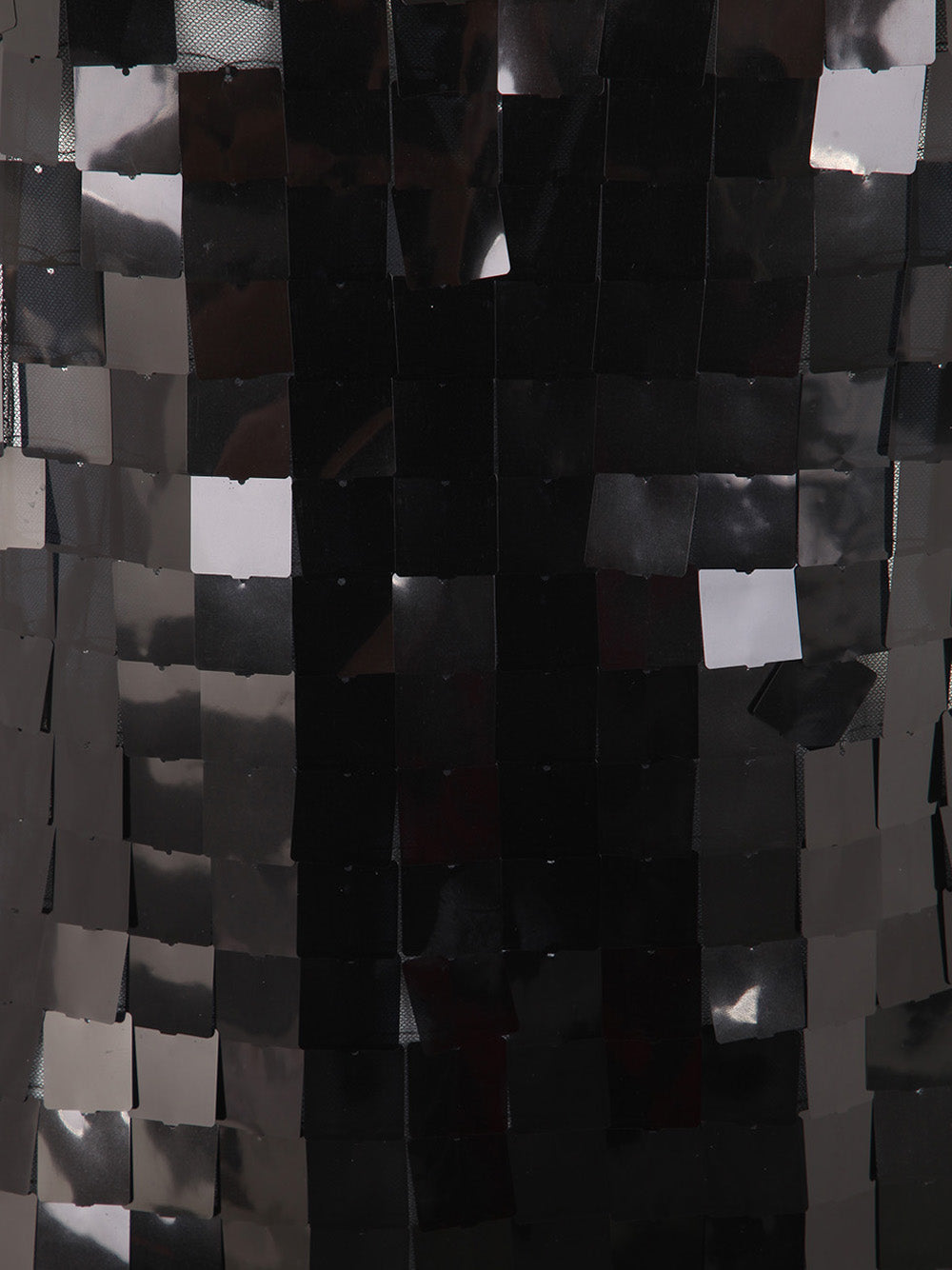 MARIA CALDERARA Macro Square Sequins on Tulle Mini Dress