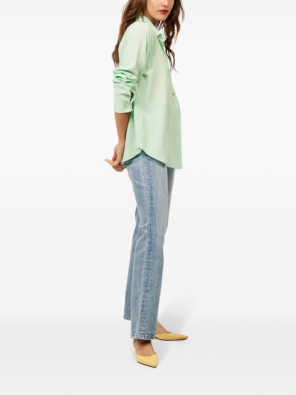 EQUIPMENT Classic Silk Shirt with Front Button Fastening