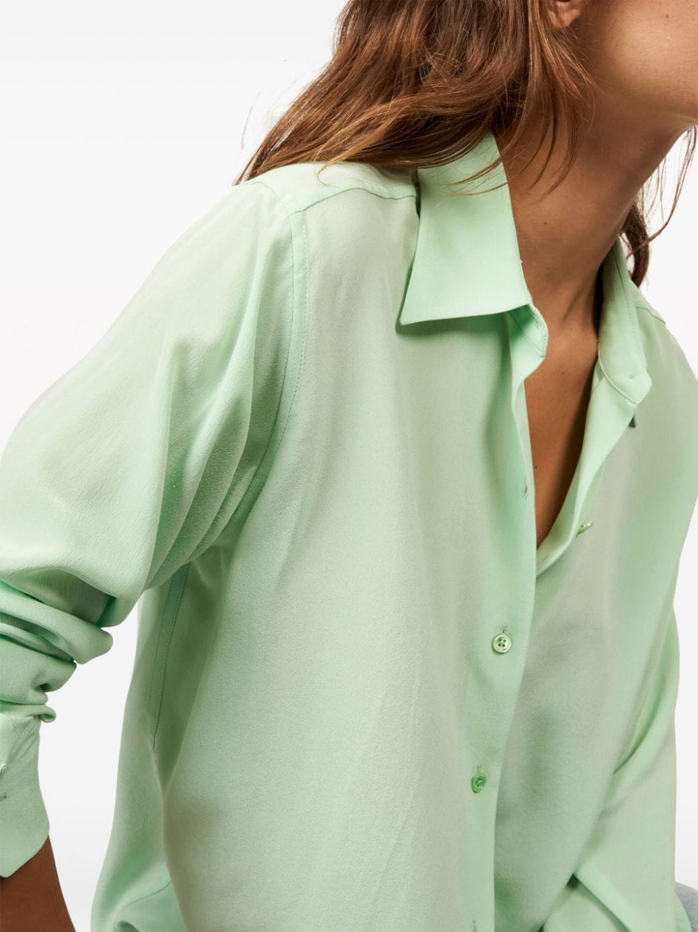 EQUIPMENT Classic Silk Shirt with Front Button Fastening