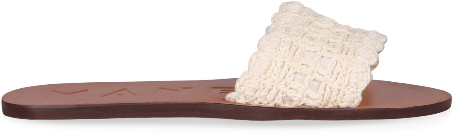 MANEBI Crochet Knit Flat Sandals