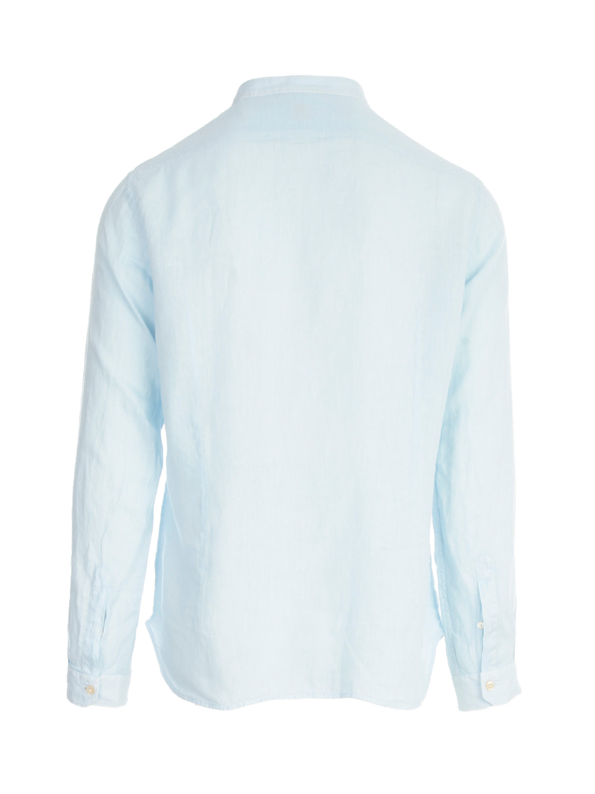 TINTORIA MATTEI Linen Korean Neck Shirt - Mini Fit