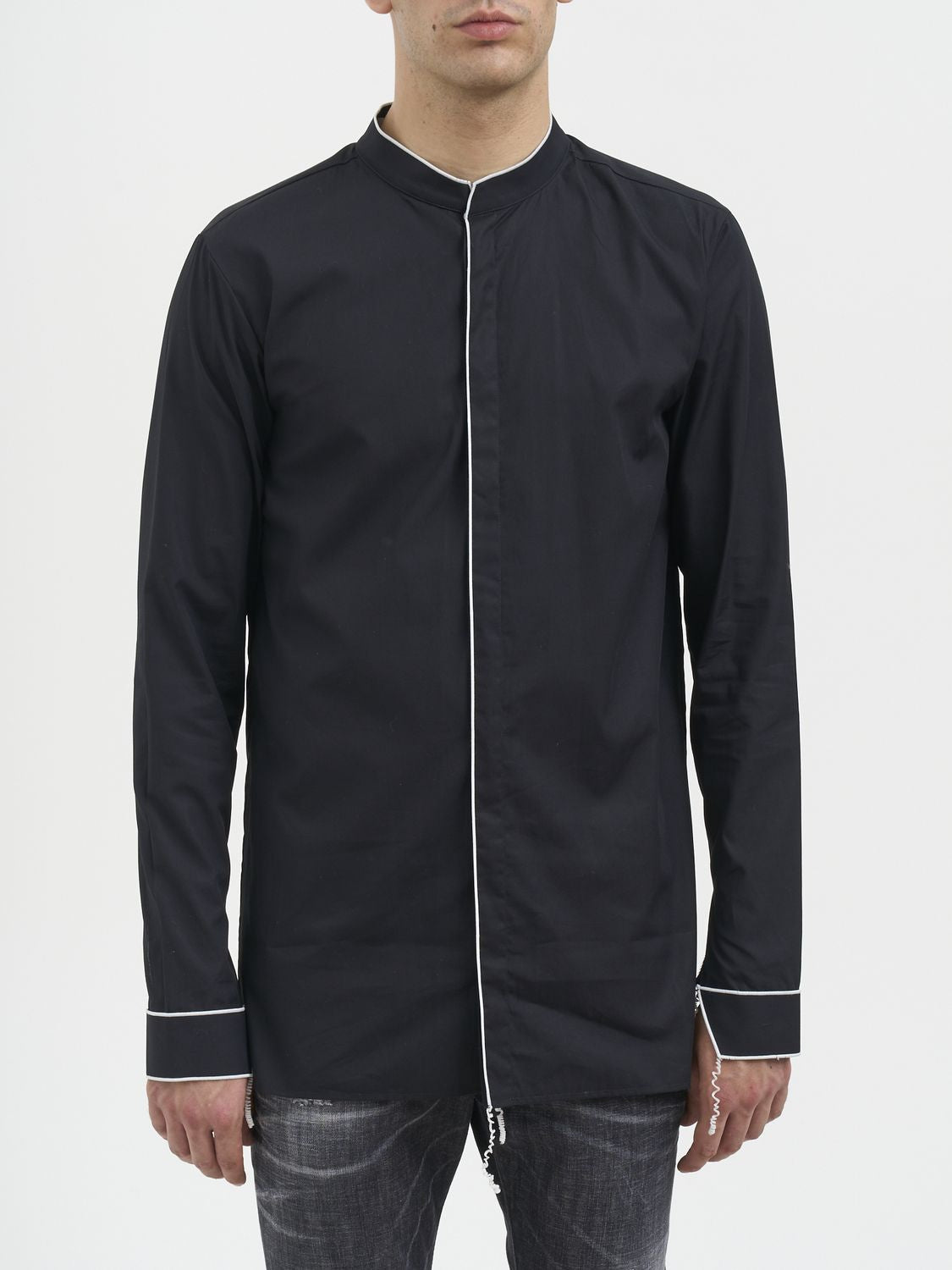 NOSTRASANTISSIMA Cotton Shirt with Piping - Size 48