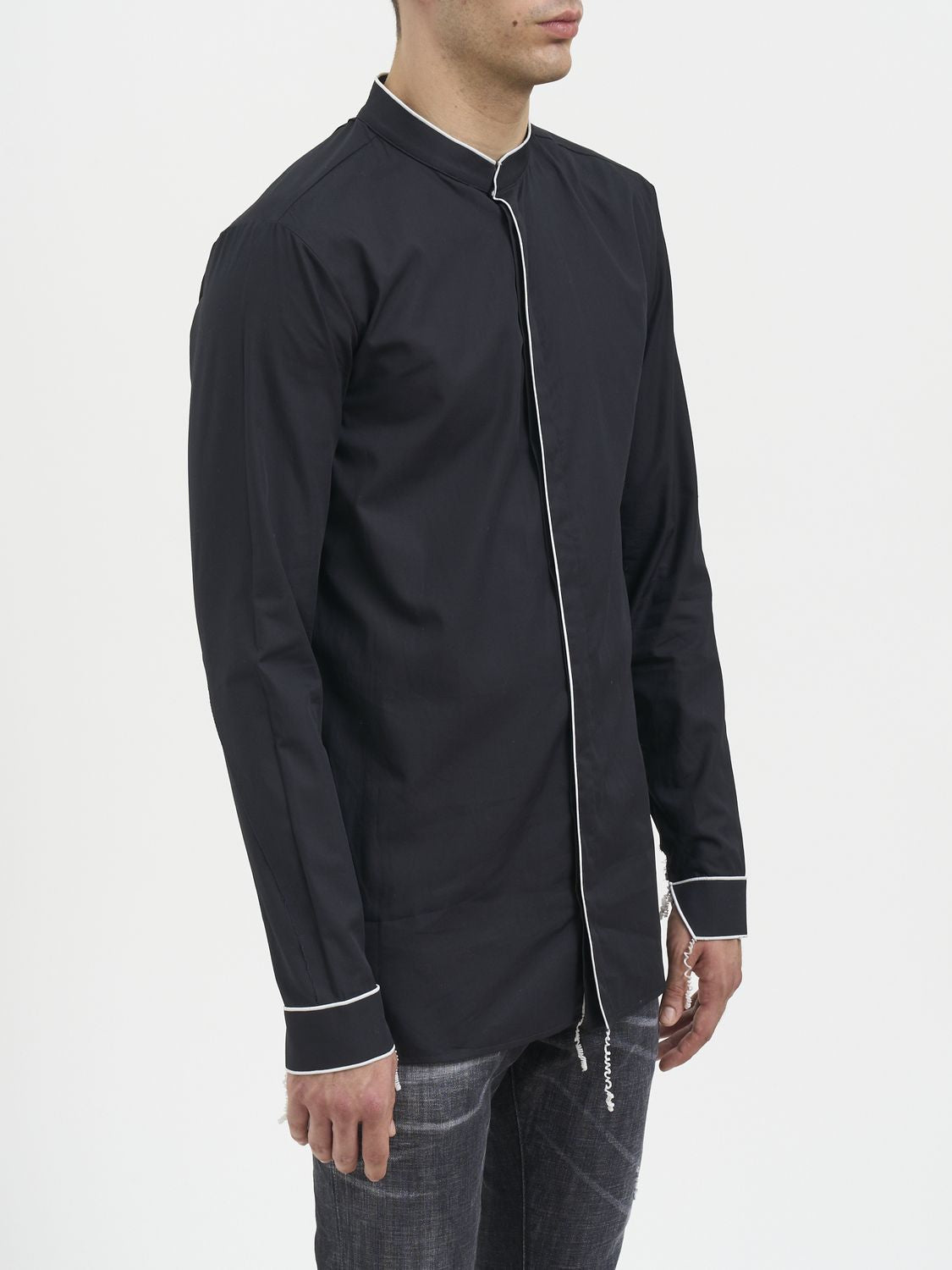 NOSTRASANTISSIMA Cotton Shirt with Piping - Size 48