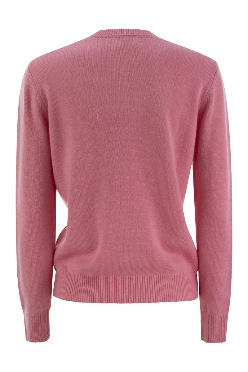 MC2 SAINT BARTH Wool-Blend Jumper with Embroidered Front and Crew Neck for Women