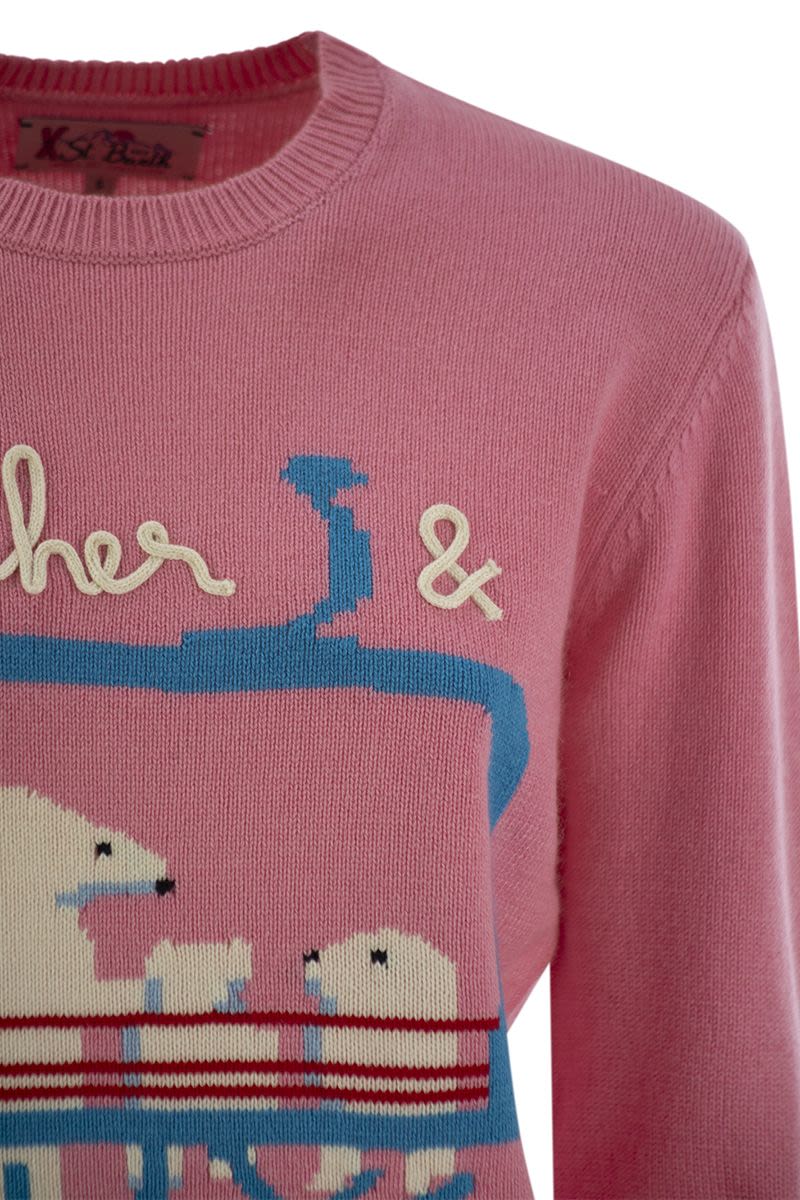 MC2 SAINT BARTH Wool-Blend Jumper with Embroidered Front and Crew Neck for Women