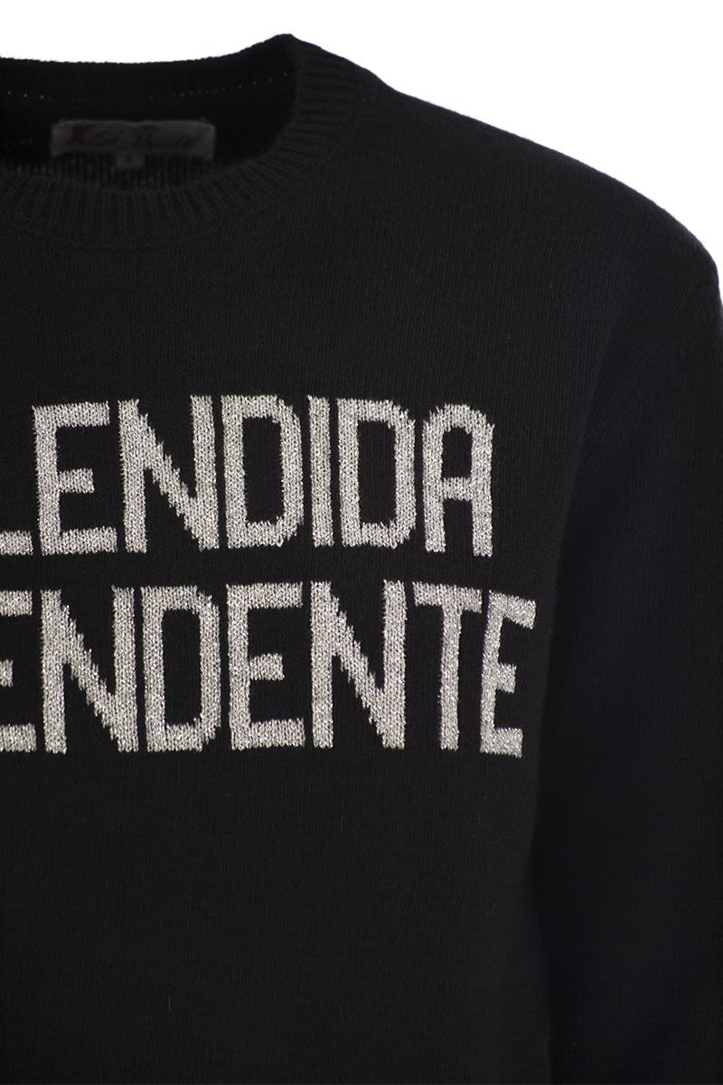 MC2 SAINT BARTH Wool and Cashmere Blend Sweater with Embroidered Design for Women