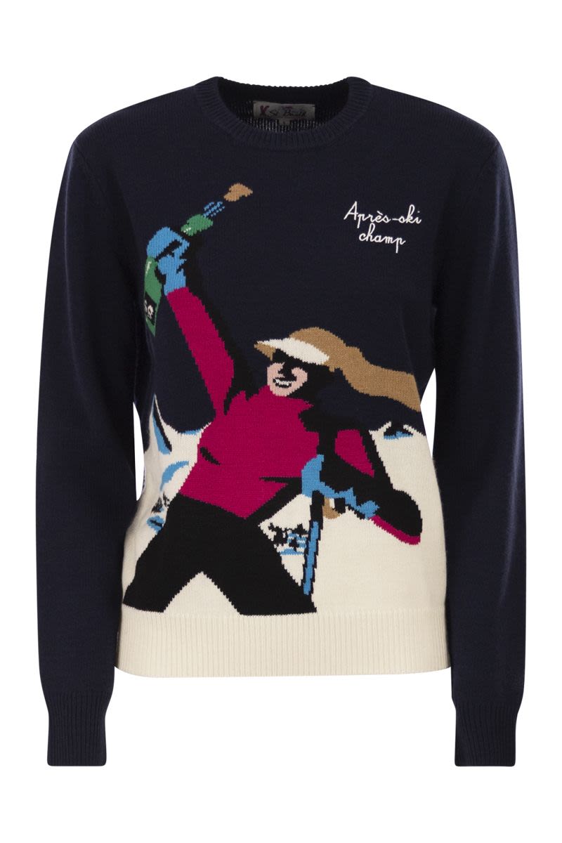 MC2 SAINT BARTH Wool-Blend Jumper with Embroidery for Women