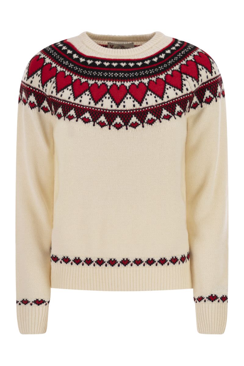 MC2 SAINT BARTH Nordic-Style Heart Pattern Jumper (Regular Fit)