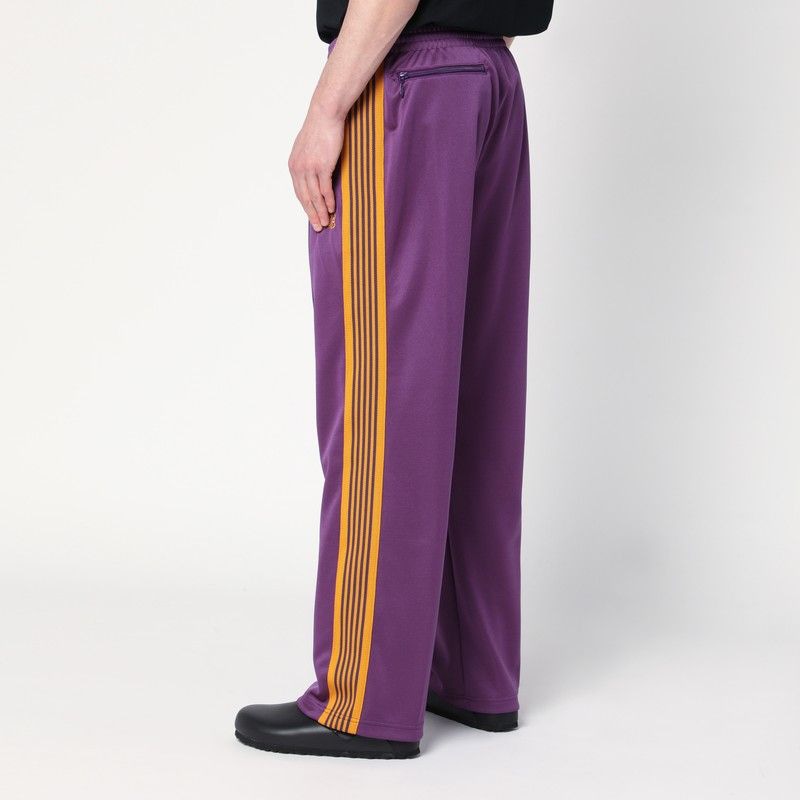 NEEDLES Men's Jogging Pants with Elastic Waist and Contrast Side Stripe