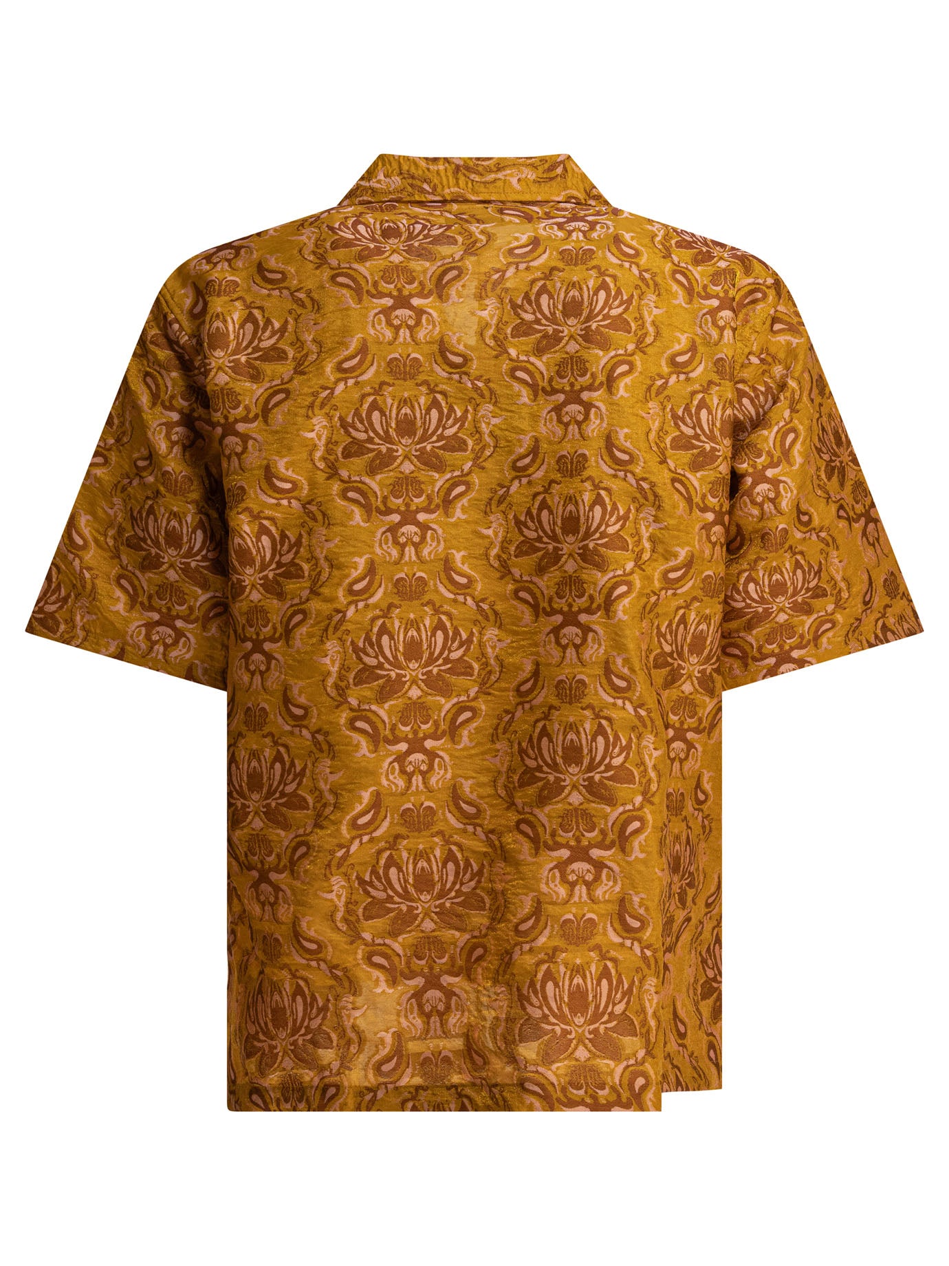 NEEDLES Men's Regular Fit Camp Collar Short Sleeve Shirt