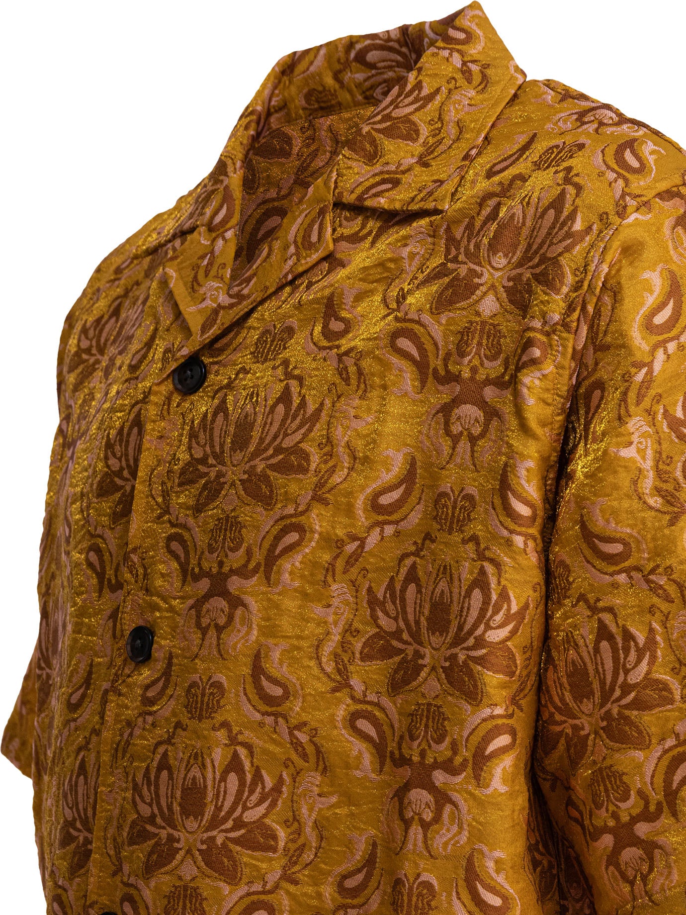 NEEDLES Men's Regular Fit Camp Collar Short Sleeve Shirt