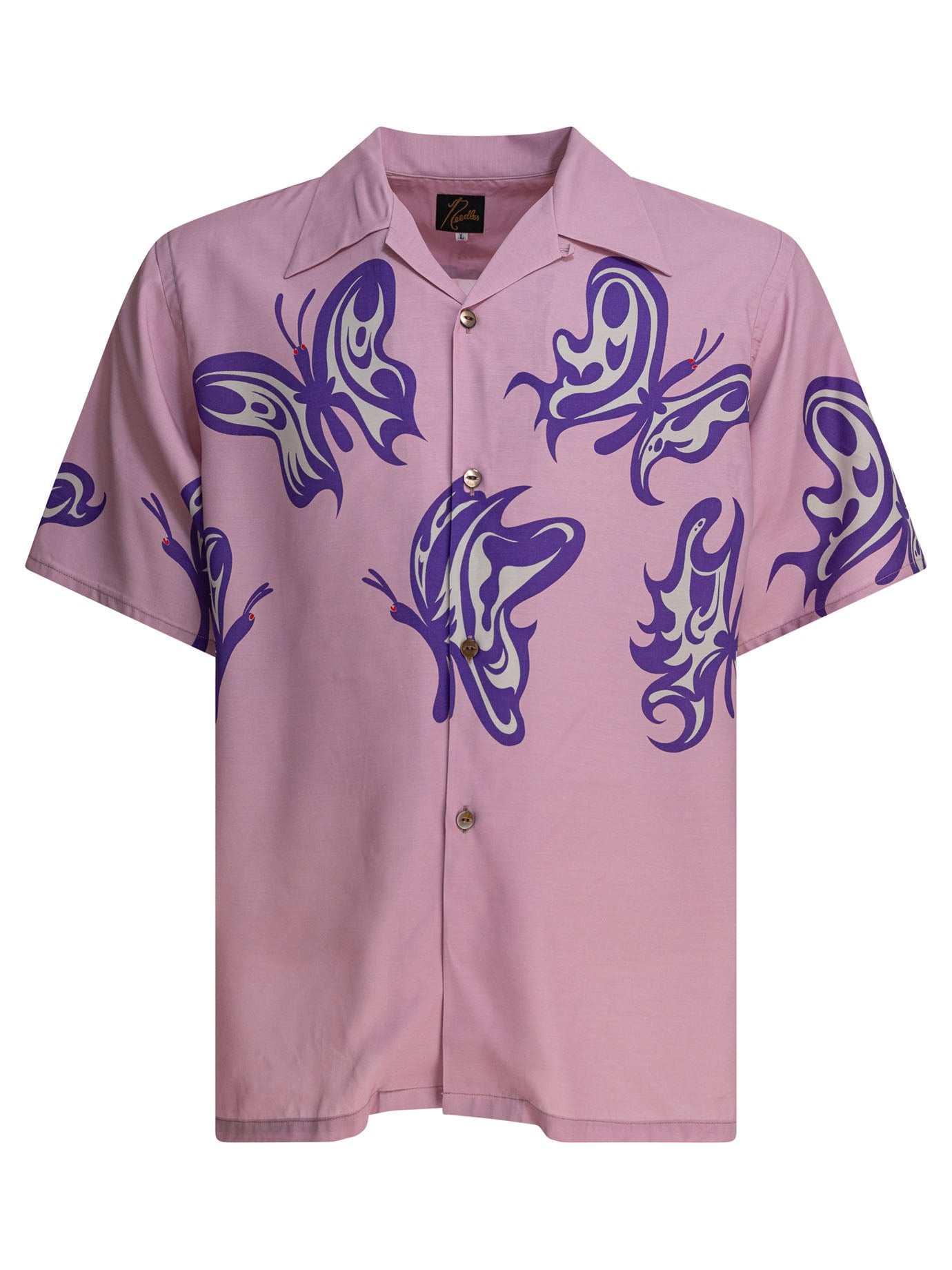 NEEDLES Regular Fit Camp Collar Short Sleeve Shirt