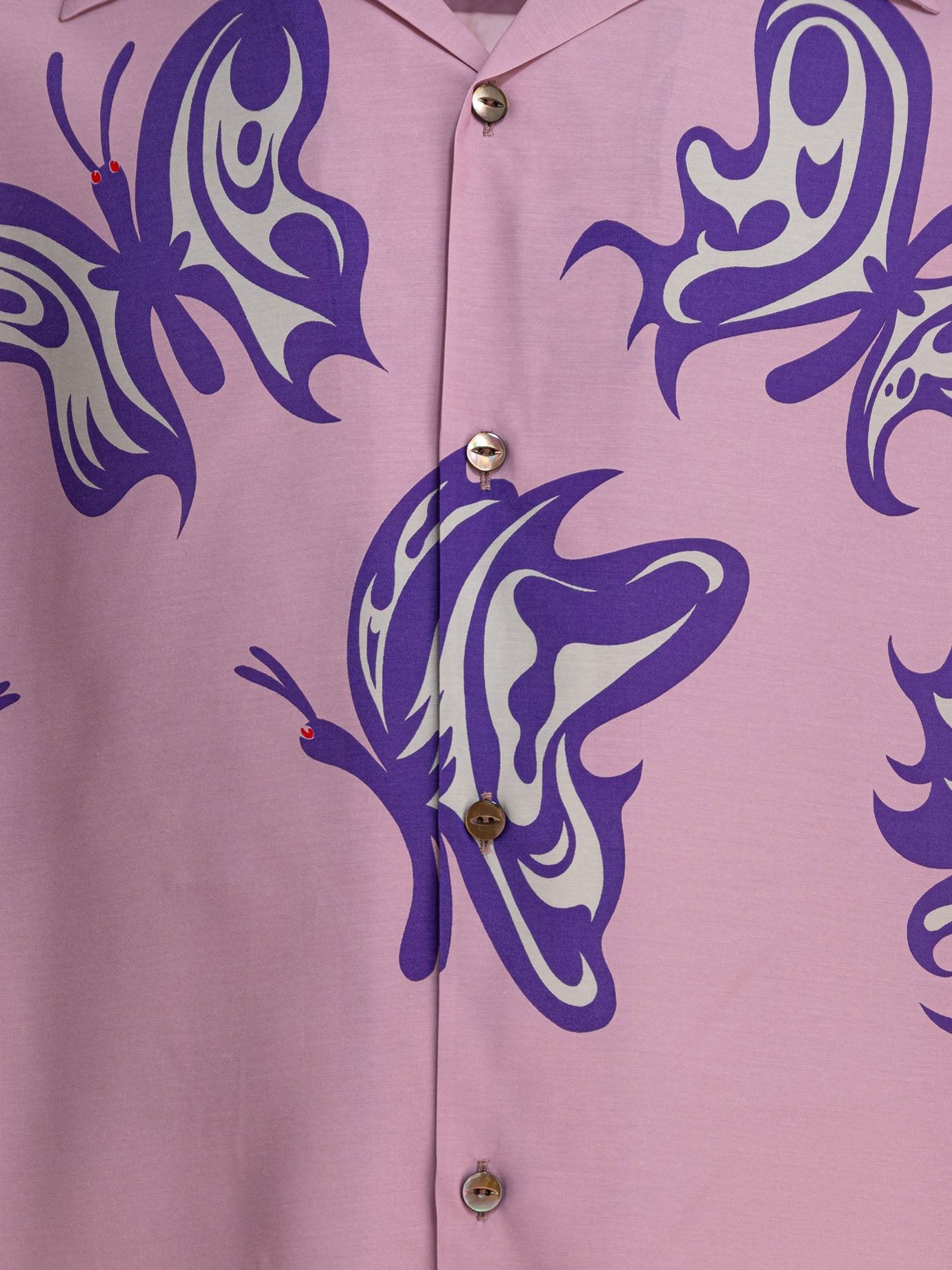 NEEDLES Regular Fit Camp Collar Short Sleeve Shirt