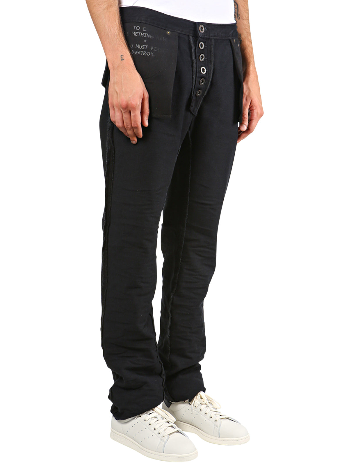 BEN TAVERNITI UNRAVEL Double Layer Reverse Denim Jeans - Size 32