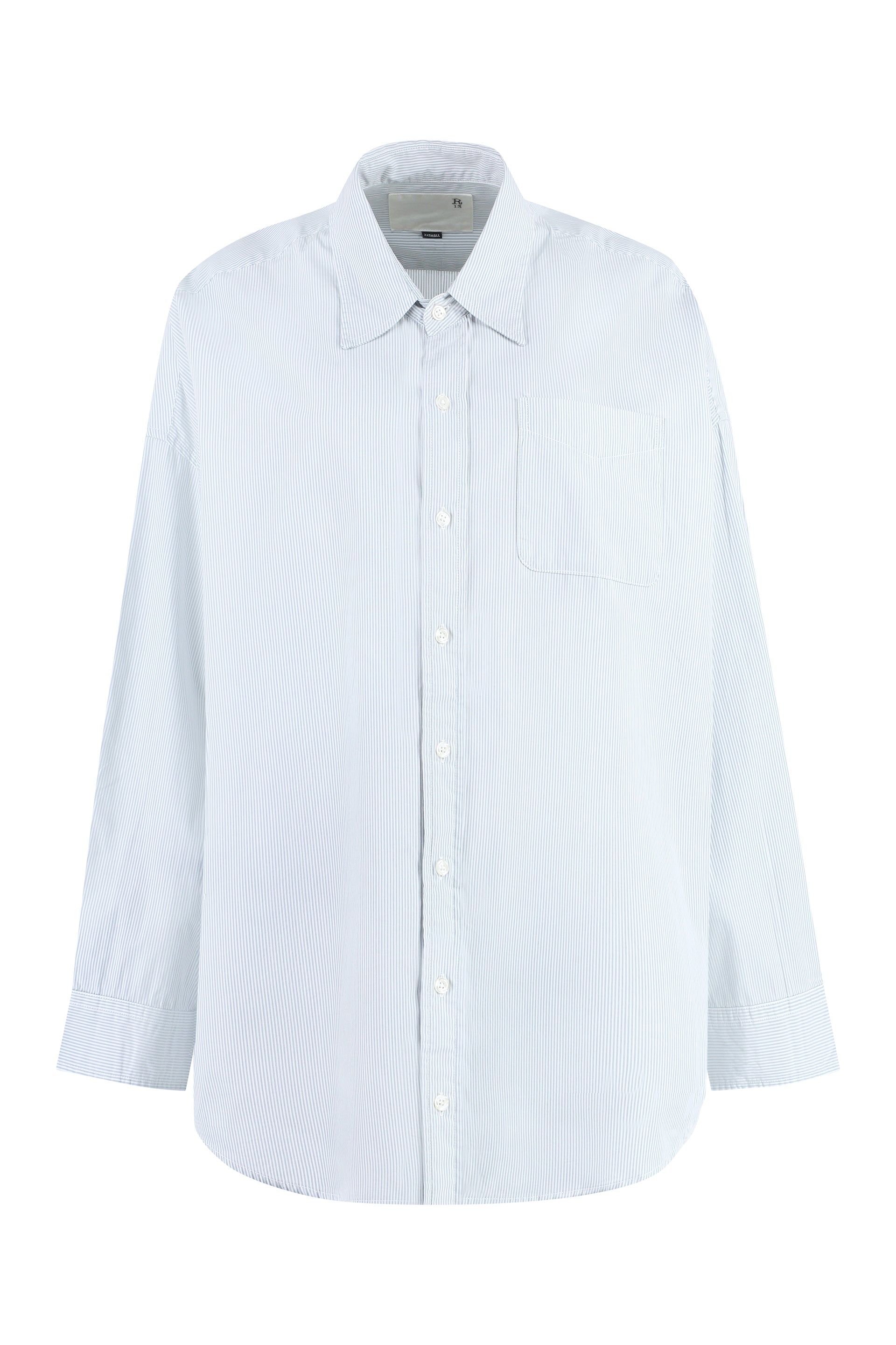 R13 Oversize Striped Mini Shirt