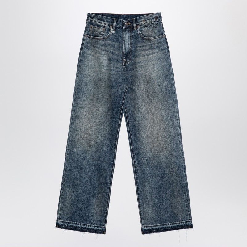 R13 Washed-Out Denim Jeans for Women