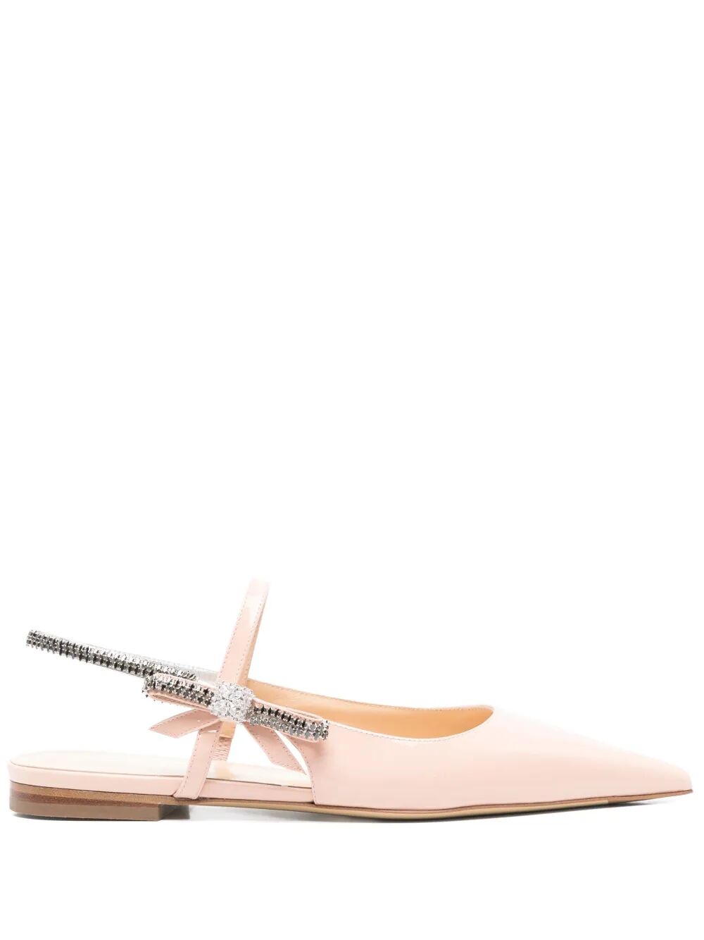 MACH & MACH Crystal Cube Slingback Flats 10MM